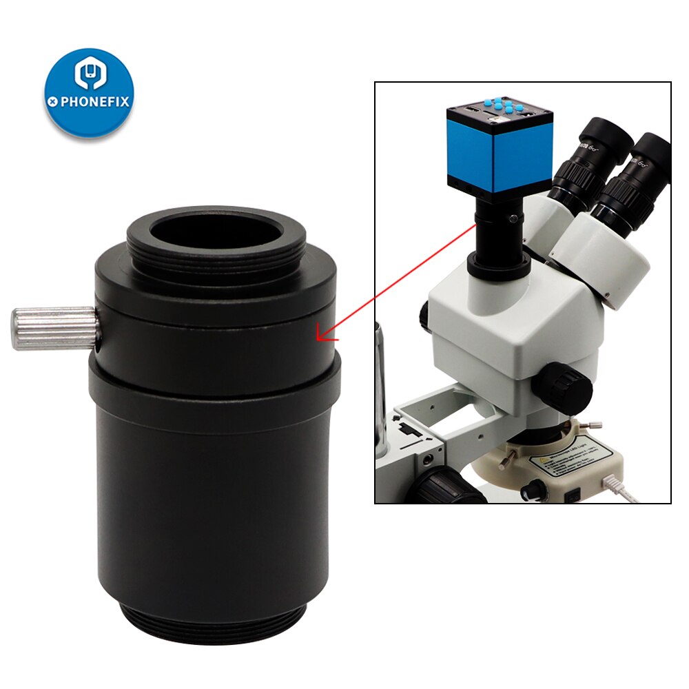0.3X 0.5X C mount Lens Adapter SZMCTV 1/2 1/3 1X Adapter For Simul Focal Trinocular Stereo Microscope HDMI VGA USB Video Camera