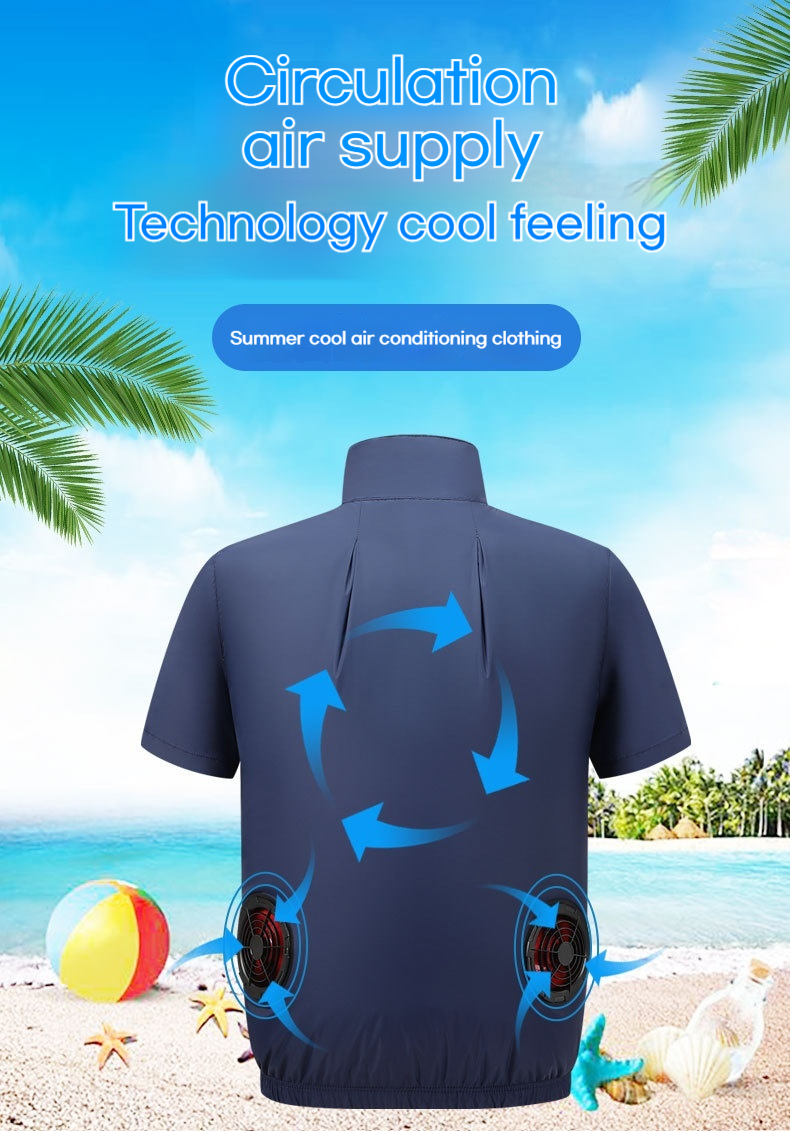 Summer Men's and Women's Outdoor Work Cooling Work Clothes Men's Intelligent Cooling Fan Air Conditioning Clothes