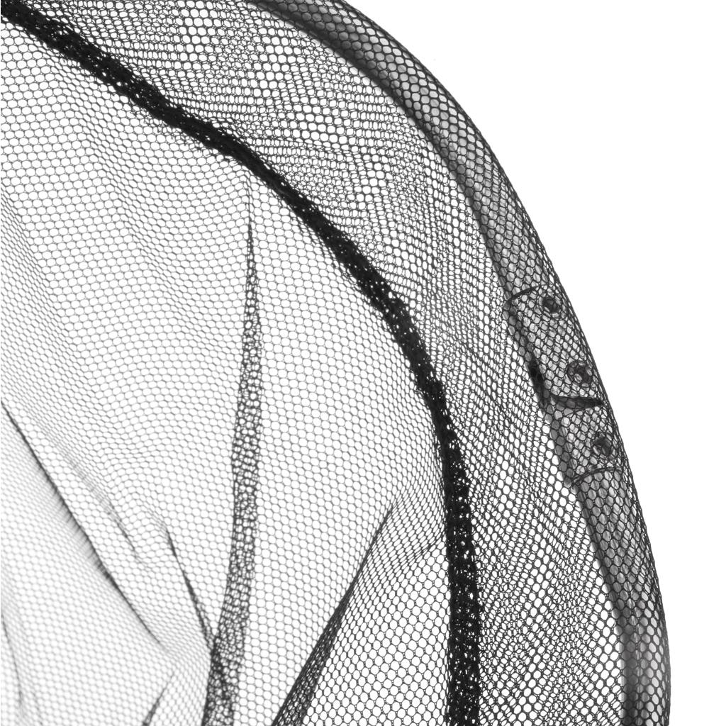 Folding Fishing Brail Landing Net Stainless Steel Triangle Frame Large Dense Landing Dip Foldable Fishing Accessories