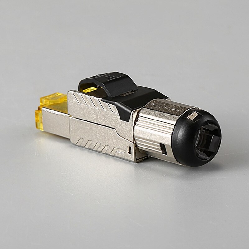 Katze8 RJ45 Stecker Stecker Ohne Crimpen Werkzeug Katze8 40Gbps Zink-legierung Geschirmt Netzwerk Kabel Stecker RJ45 Schnittstelle