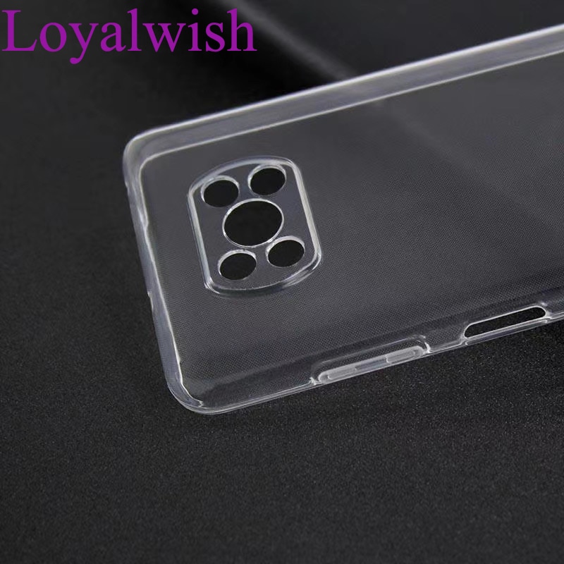 Case for Poco X3 Ultra Thin Clear Soft TPU Shockproof Lens Protection Transparent Cover for Xiaomi POCO X3 NFC Pocophone X3