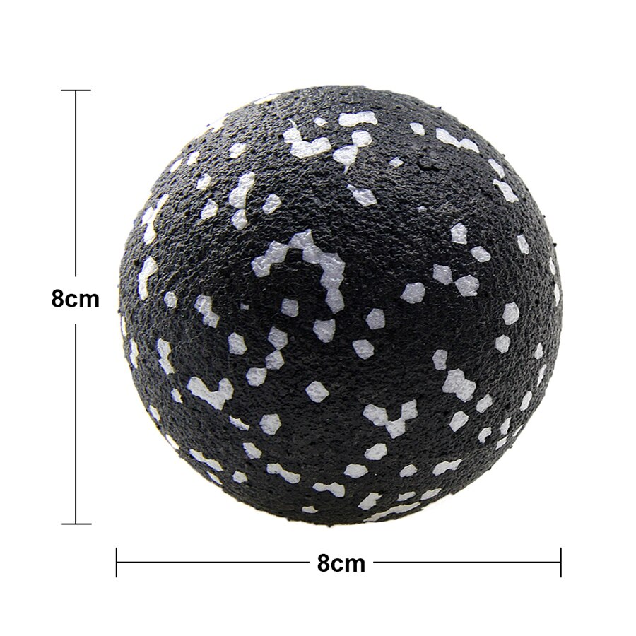 Epp Fitness Pinda Massage Bal Set Lacrosse Bal Voor Schouder Terug Benen Revalidatie Therapie Training: BlackWhite8cm
