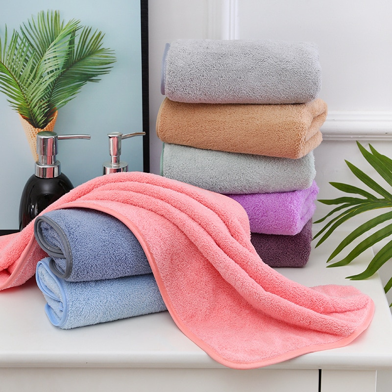 Microfibra seca rápida coraline toalha rosto afiação toalha absorvente mais grosso limpar cozinha de mesa para crianças adultos