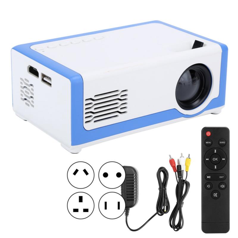 Miniproyector portátil para cine en casa, dispositivo de proyección de 1080P, USB, HDMI, compatible con Audio AV, LED