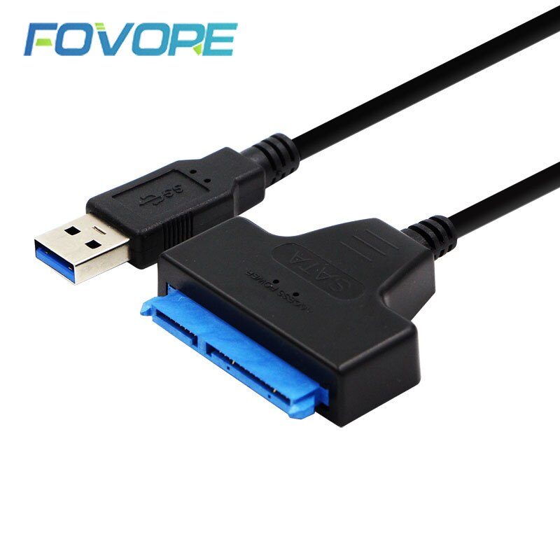 Adapter sata iii usb 3.0- kabel extern hårddisk usb till seriell ata 22- stifts omvandlare hårddisk w / uasp för 2.5 "hdd / ssd