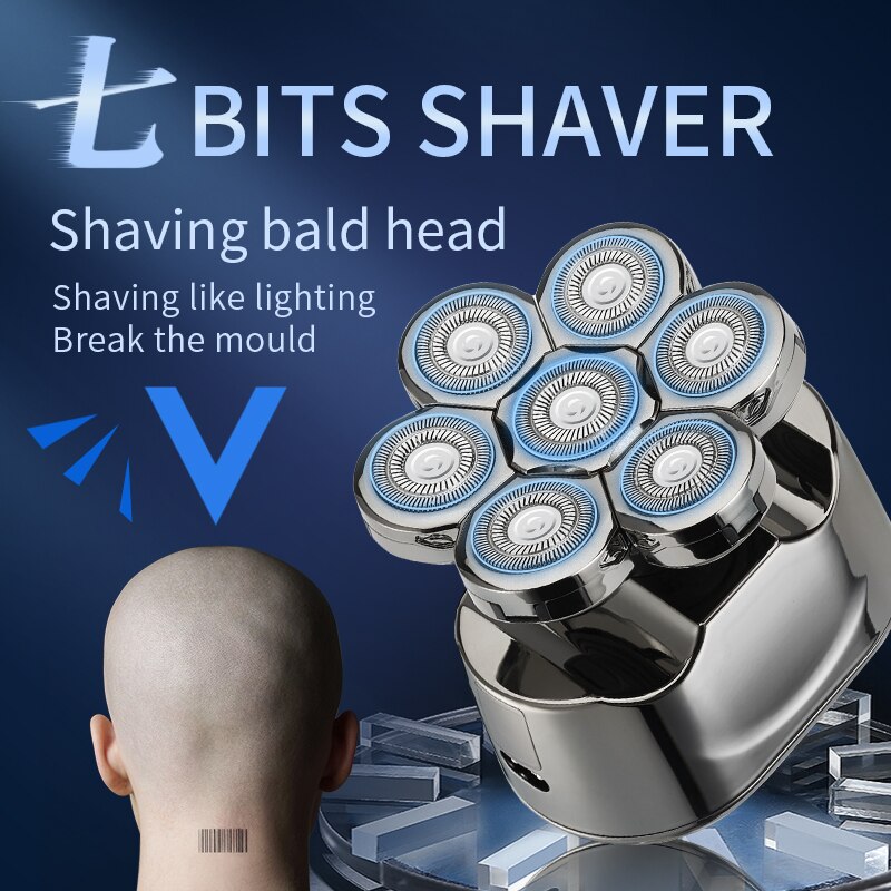 Shaver For Men 7D Independently 7 Cutter Floating Head Waterproof Electric Razor Multifunction Trimmer For Men