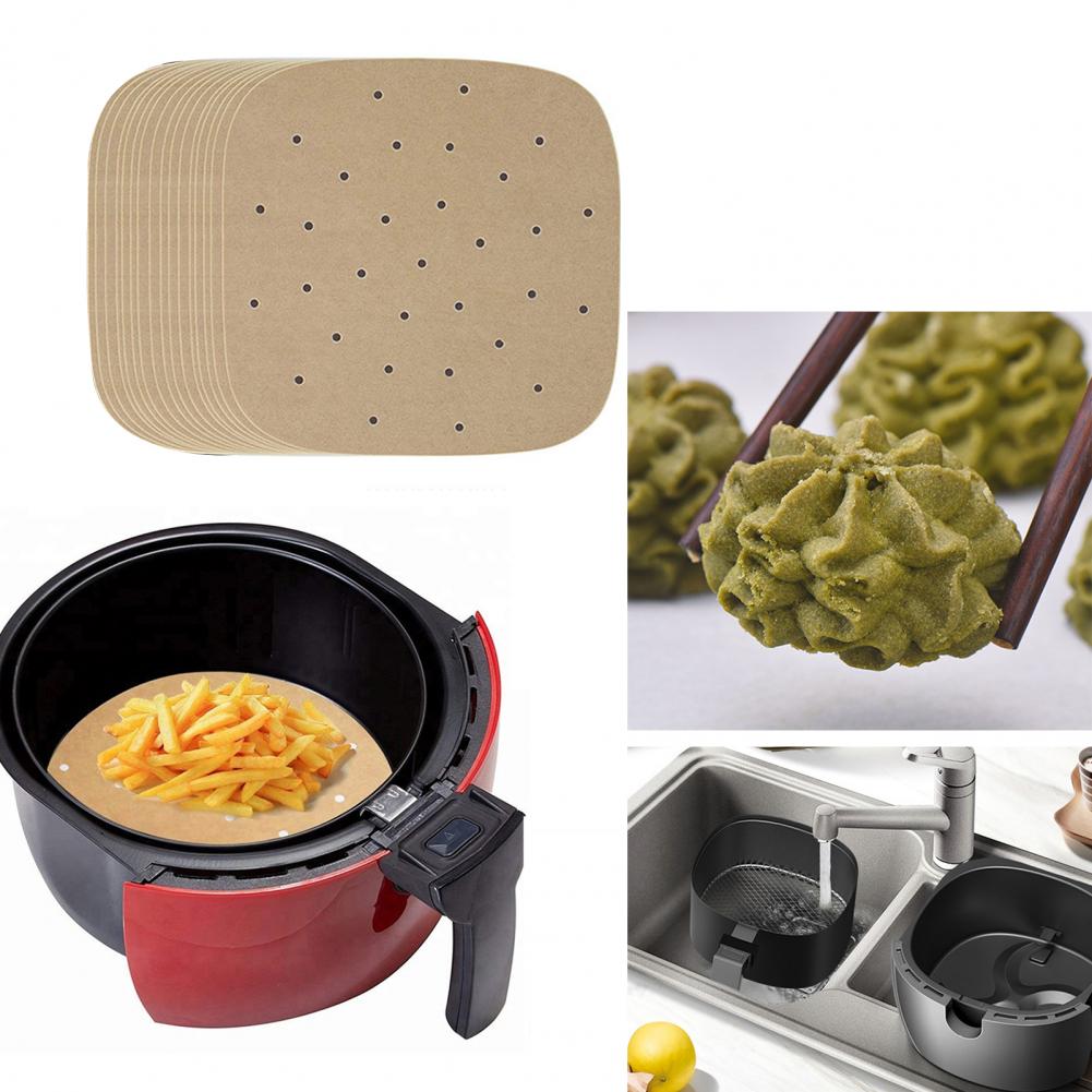 100 pièces/sac Absorbant L'huile Papiers multi-usages Anti-adhésif Facile à Utiliser Léger Portable En Bambou Revêtement Plaquettes pour la Cuisine