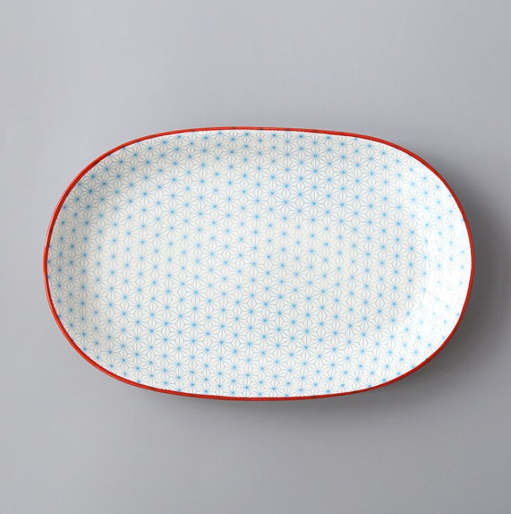 30*19.2cm 12 Inch Fish Dish Underglaze Color Home Dish Plate Hotel Ceramic Plate For Kitchen Tableware: 2