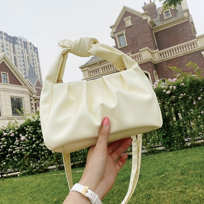 Tote Bags For Women Vintage Handbags Solid Color Summer Crossbody Shoulder Bag Lady Cloud Pouch Female Soft Leather Clutch