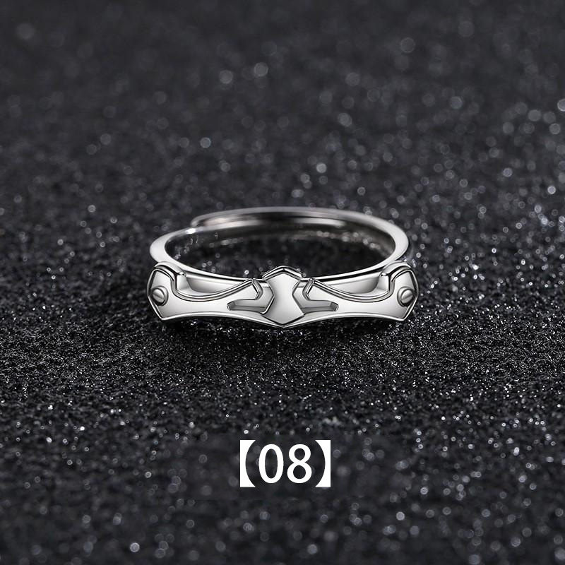 1 pz 9 stile nuovo in rame geometria Vintage ▾ anello colore argento per uomo donna unisex dichiarazione apertura regolabile gioielli Anillo: Colore rosa