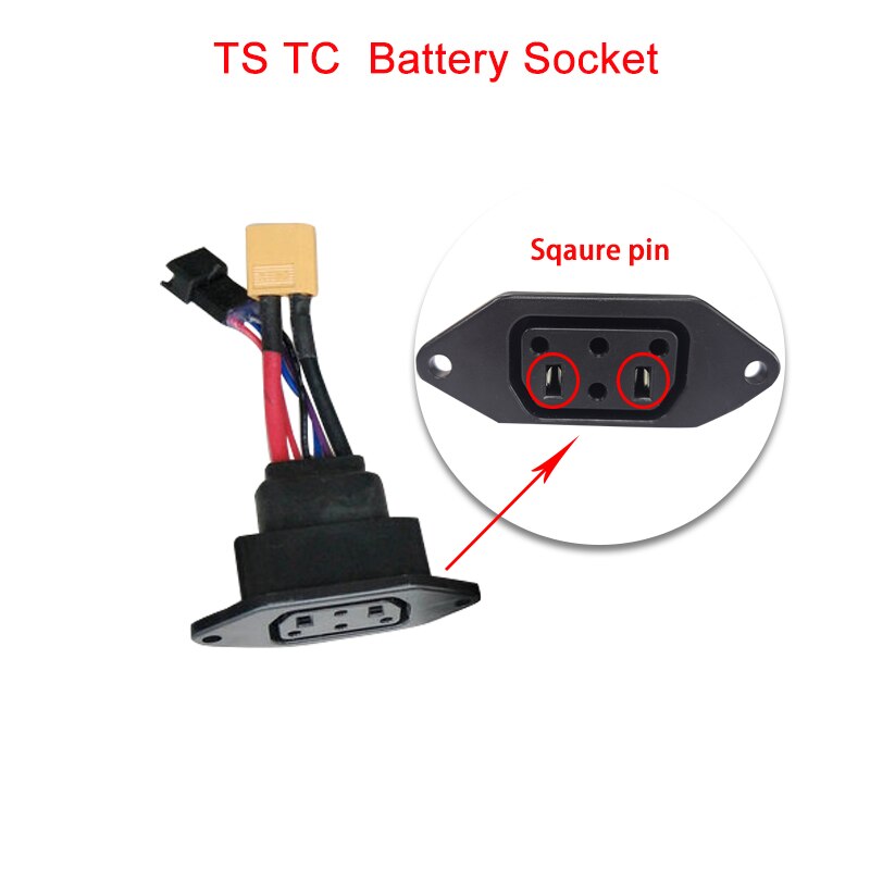 Chargeur et boîtier de charge pour Super SOCO TC MAX TS, accessoires d&#39;origine, prise de batterie et câble: batterysocket square