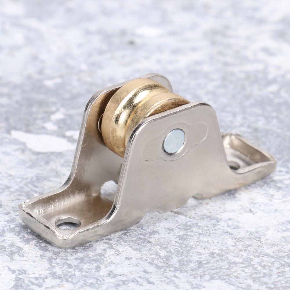 4Pcs Metal Roller Wheels Single Bearings Window Sash Pulley Rod Rollers Alloy Curtain Rail Track Wheels For Window Door Shower