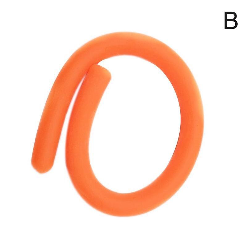 Children Adult TPR Rope Decompression Toy Luminous String Fidget Elastic Toys String Autism Vent Anti Stress Stretch Noodle C1A1: Nomal orange