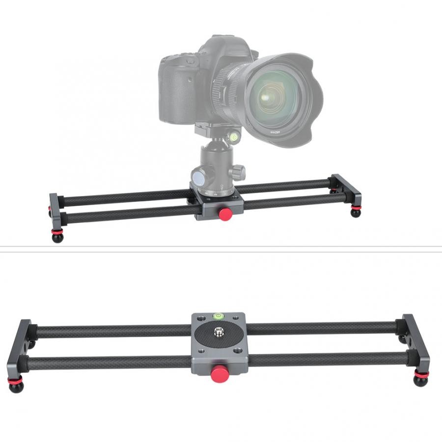 40cm Carbon Fiber Camera Track Slider Video Stabilizer DSLR Camcorder Filmmaking Rail Smartphone Slider with 1/4in 3/8in Screw