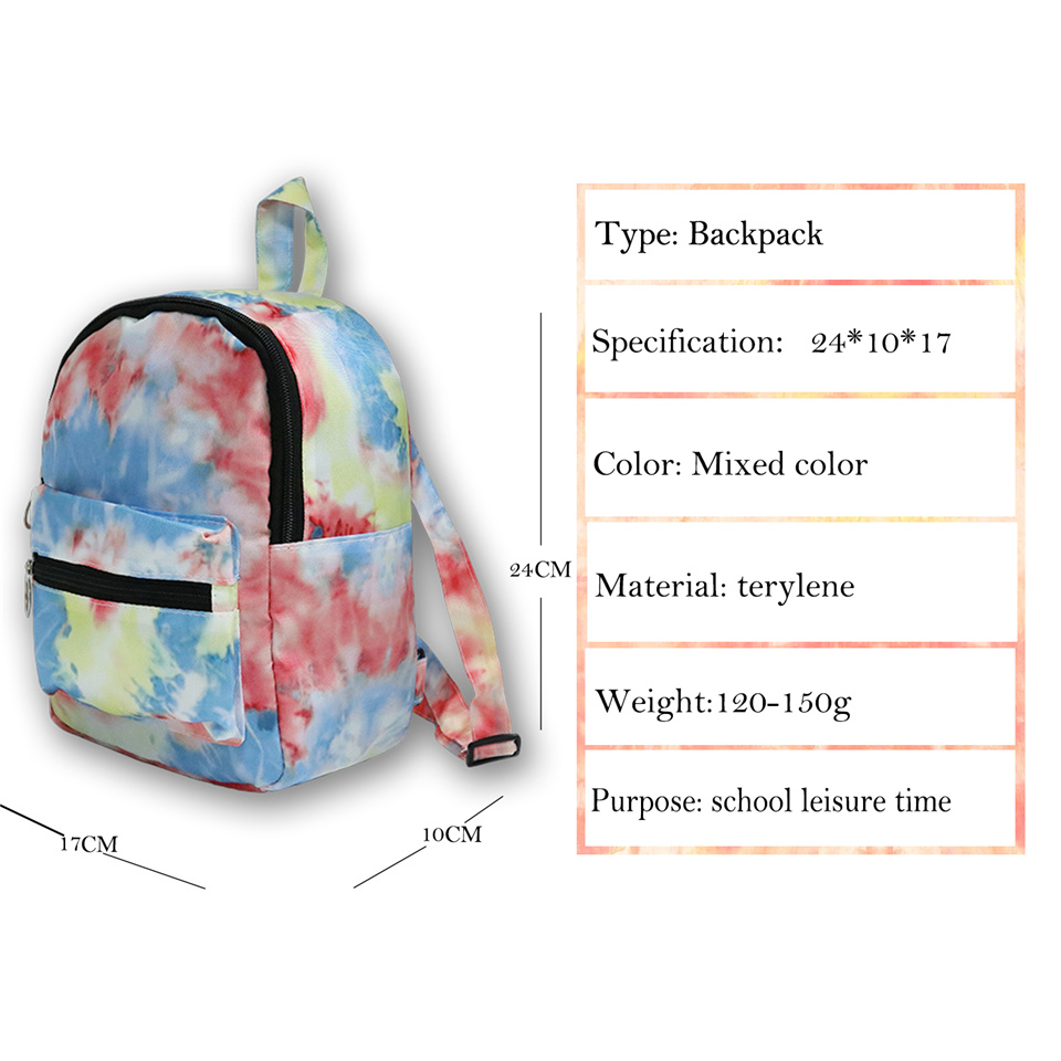 Mini-rucksack für damen, weicher griff, batikmuster, kleiner rucksack für mädchen, damen-rucksack, umhängetasche