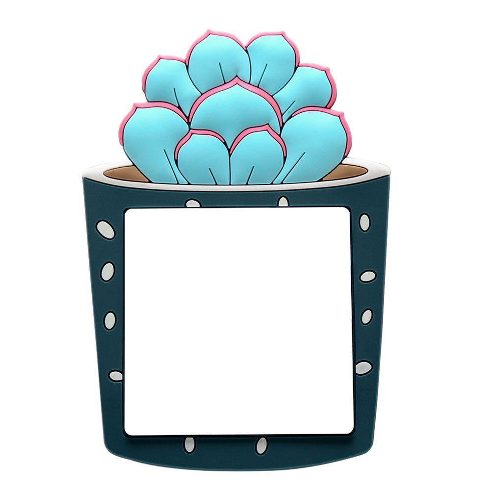 Autocollants pour interrupteur mural Fluorescent en Silicone, 1 pièce, mignon dessin animé Cactus 3D, décoration de la maison: 1C