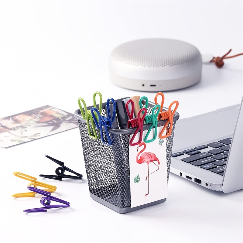 10 Stück Chip-Clips Utility PVC-beschichteter Stahl clip hochela tische Metall klammern Wäsche klammer für Lebensmittel verpackungs clips