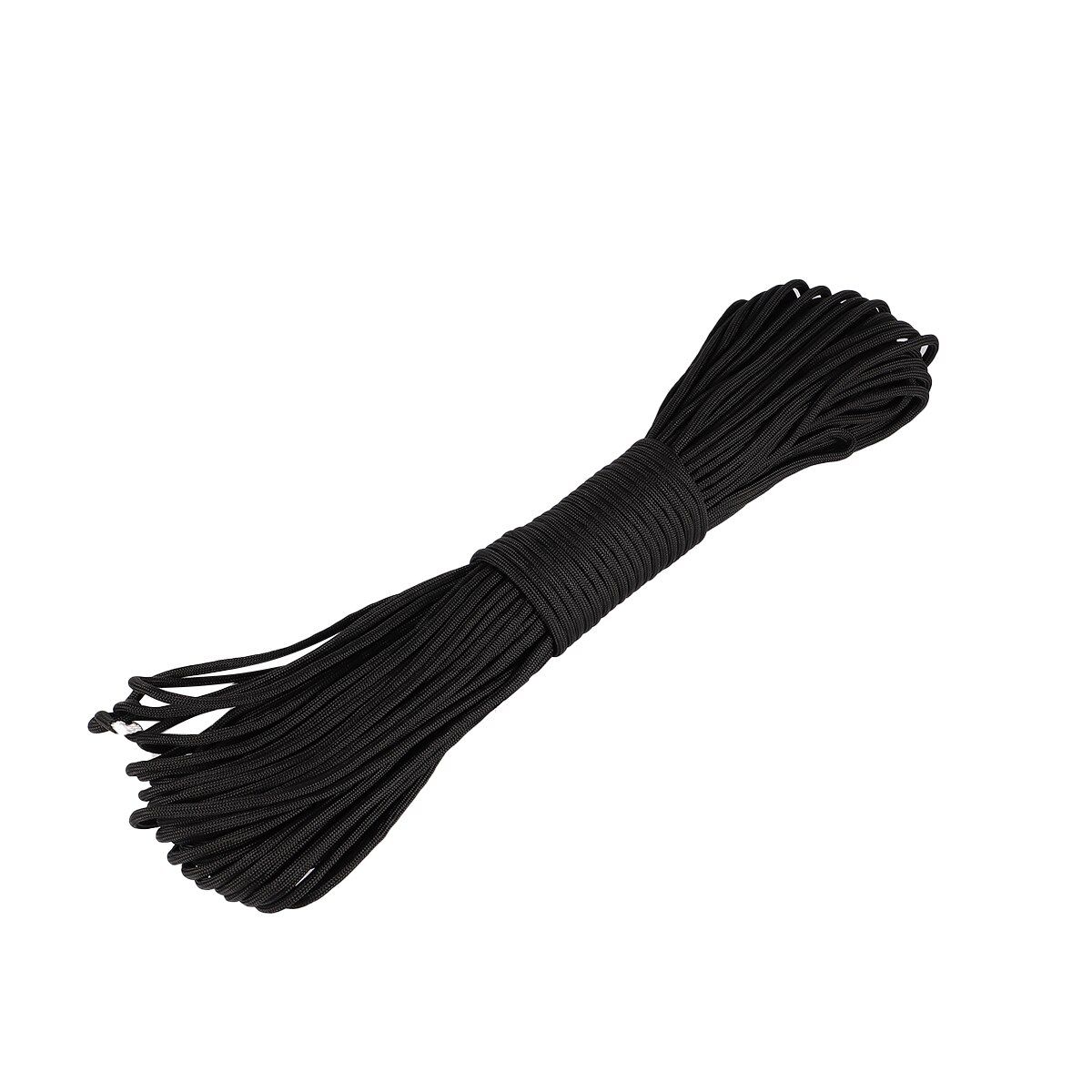 Paracorde à 7 brins, 30m de diamètre, 4mm de diamètre, cordon de survie, Parachute, lanière, Camping, escalade, randonnée, corde à linge (noir): Black