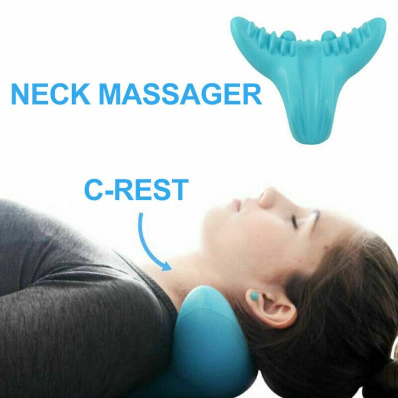 Hals Massager Ontspanning Kussen Draagbare Zwaartekracht Acupressuur Massage Kussen C-Rest Nek Cervicale Schouder Pijn Tool