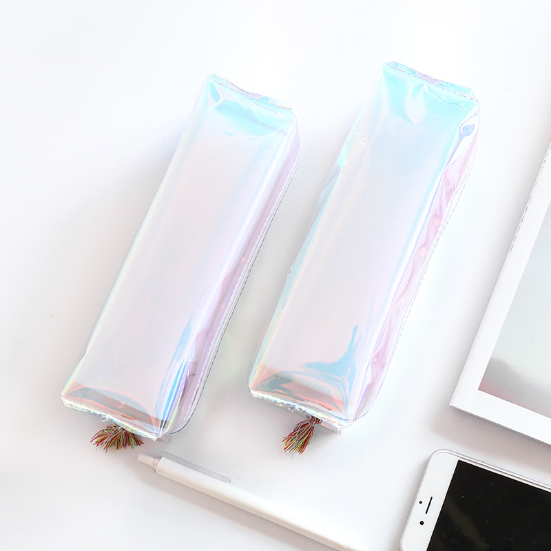 1pcs kawaii Simple transparent pencil box cute Pink pattern Office Student pencil boxs School Supplies Pen Box Astuccio Scuola: 4