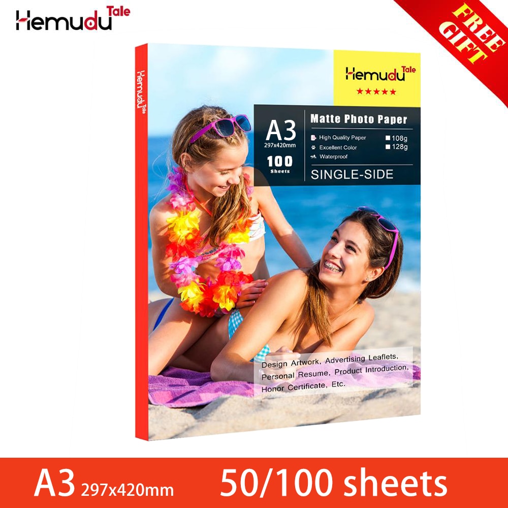 A3 Matte Photo-Paper 50/100sheets Waterproof for Inkjet Printer Paper Imaging Supplies Printing