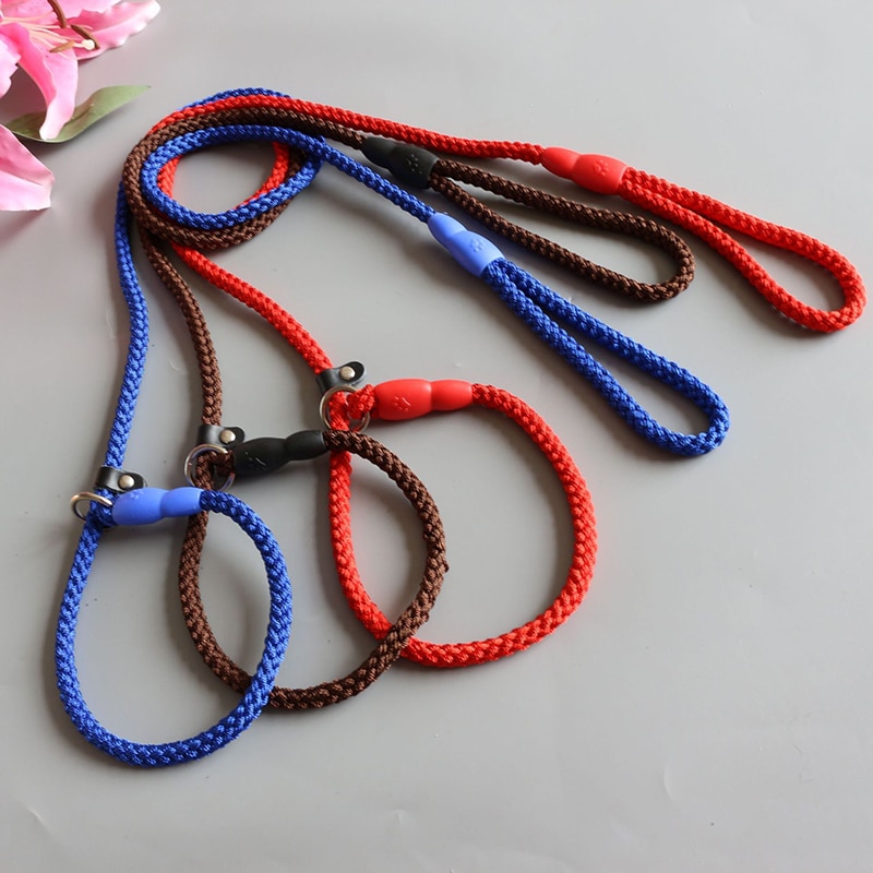 Laisse pour animal de compagnie, corde en Nylon, réglable, laisse pour chiot, sangle de Traction, collier pour chiot, de