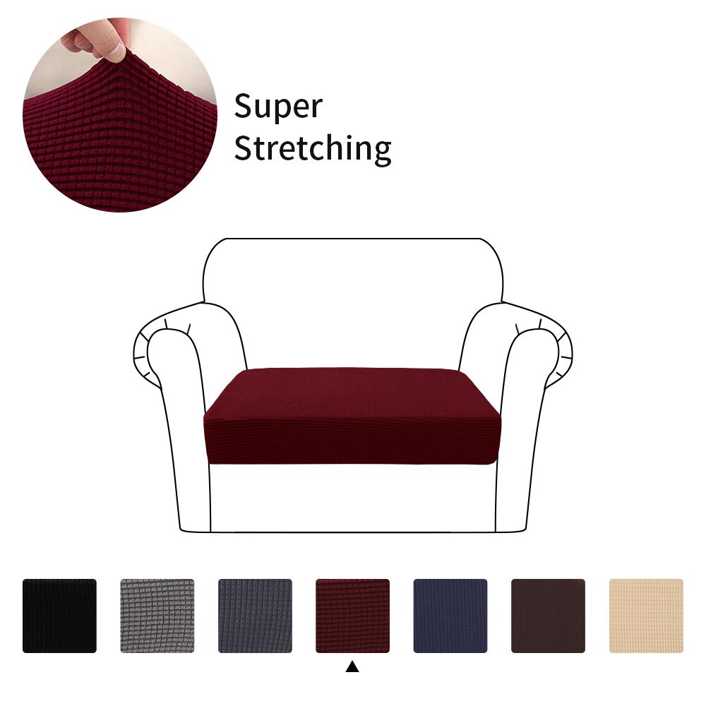 Sofa pudebetræk elastisk beskytter vaskbart sofabetræk slipbetræk dekoration: Granat