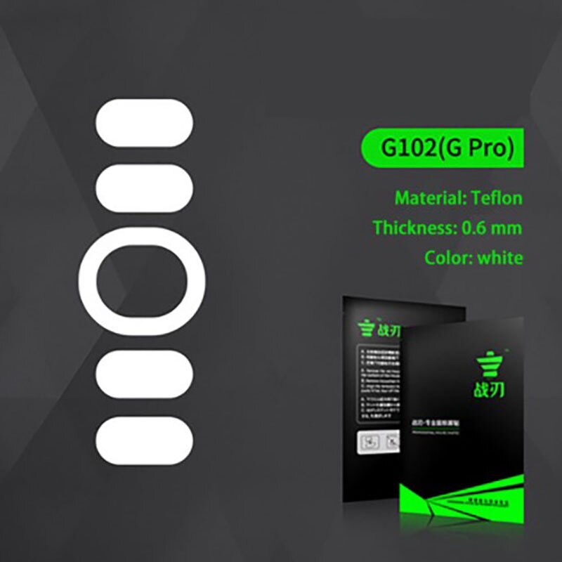1Set 0.6Mm Witte Muis Pads Gaming Muis Voeten Muis Skate Voor Logitech G Pro Draadloze En Anderen Model: G102G Pro