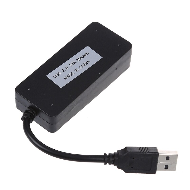 56k data-/faxmodem met usb-interface, twee aansluitingen, ondersteuning voor beller-id en onderscheidende beltoondetectie, automatische opmaak/snelheidsdetectie, zwart