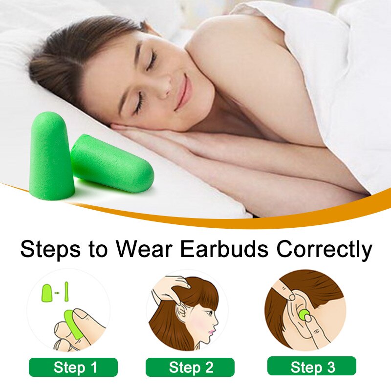 2 par öronproppar höga hörselskydd sova ljudisolerade öronproppar ljudisolering för reseskum mjuk brusreducering