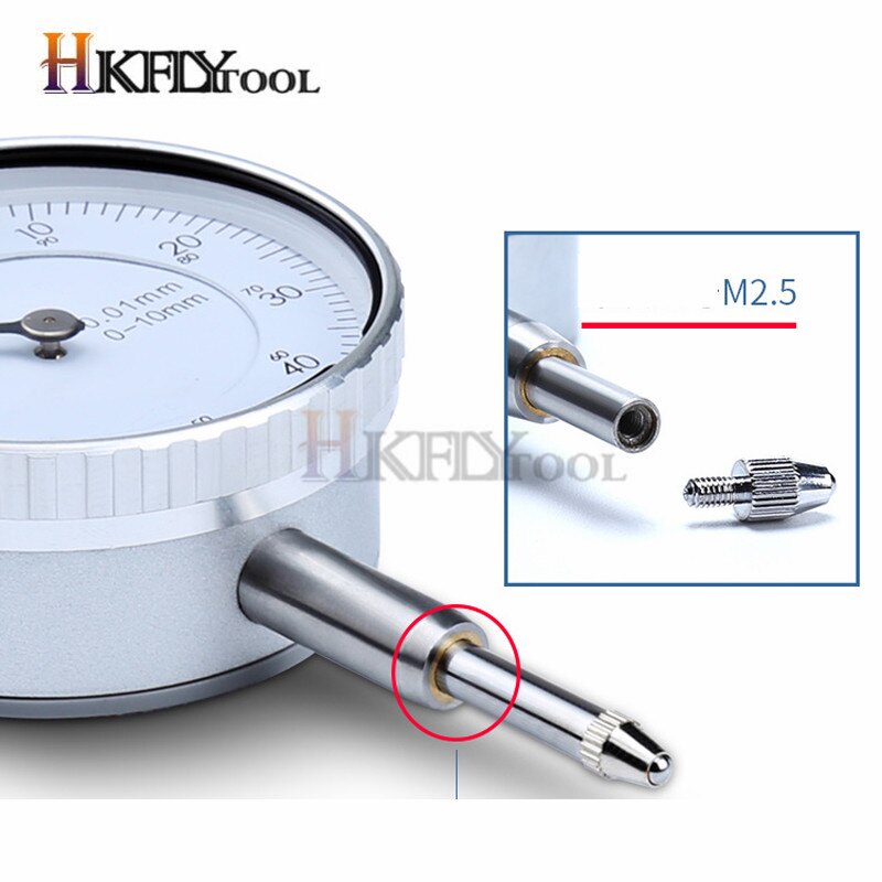 Dial Indicator Holder with Dial Indicator Depth Point Indicator with Lug Back 0-12.7mm Digital Micrometre Measuring Instrument