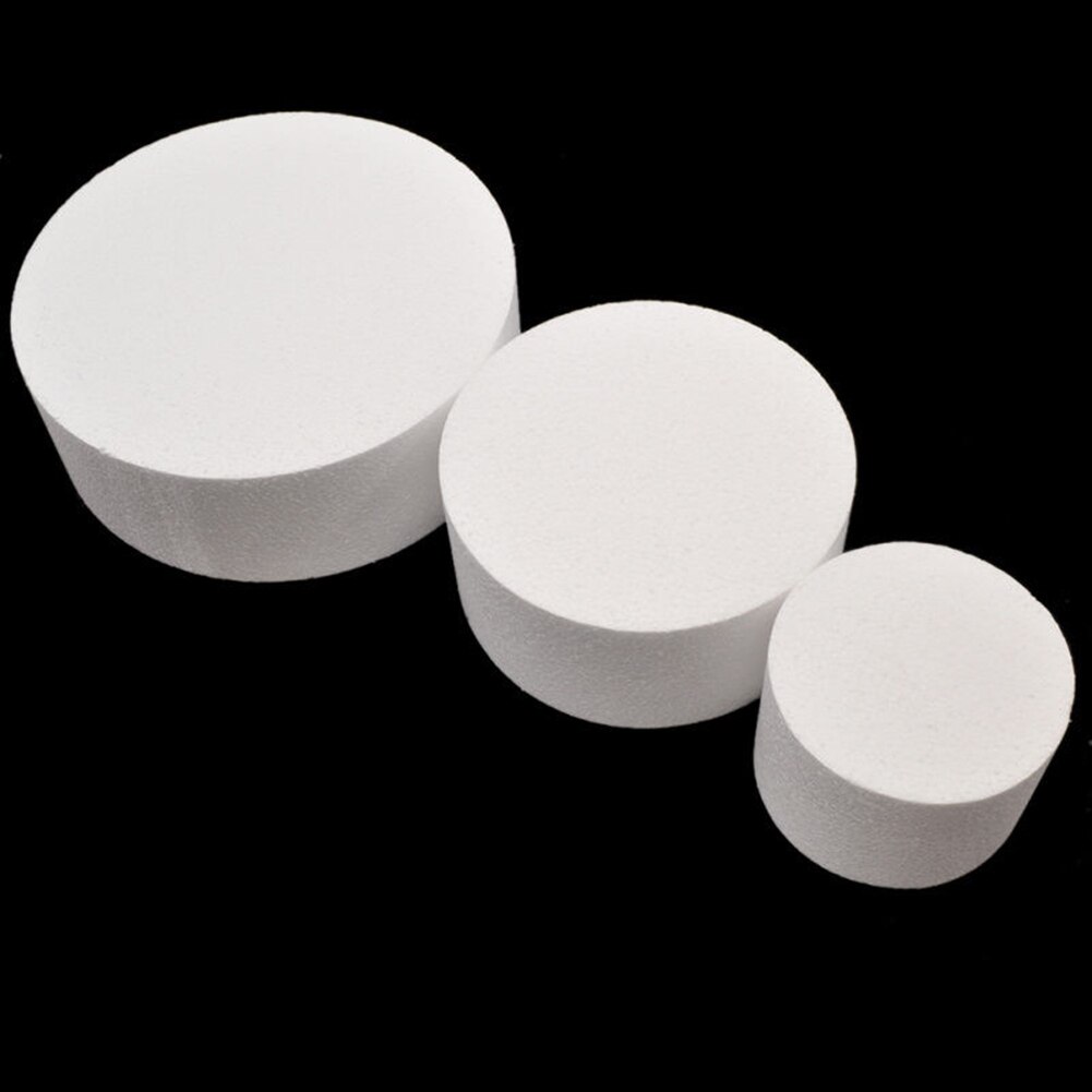 4/6/8 tommer rund styrofoam skum kage dummy blomsterdekoration praksis model køkken madlavning værktøjer til fest gør selv model kage skum form