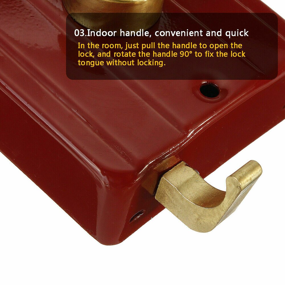 Heavy Duty Lock Security Door Lock Dead Bolt Lock with 3 Keys for Front Door Home Security GK99