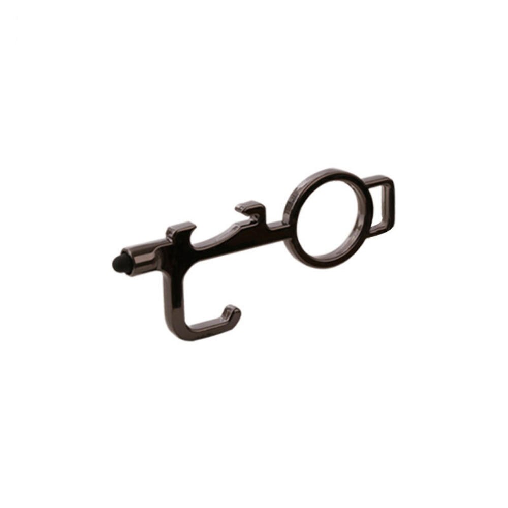 Portable presse ascenseur outil hygiène main antimicrobien alliage EDC ouvre-porte porte poignée clé métal Portable ouvre-porte: 4