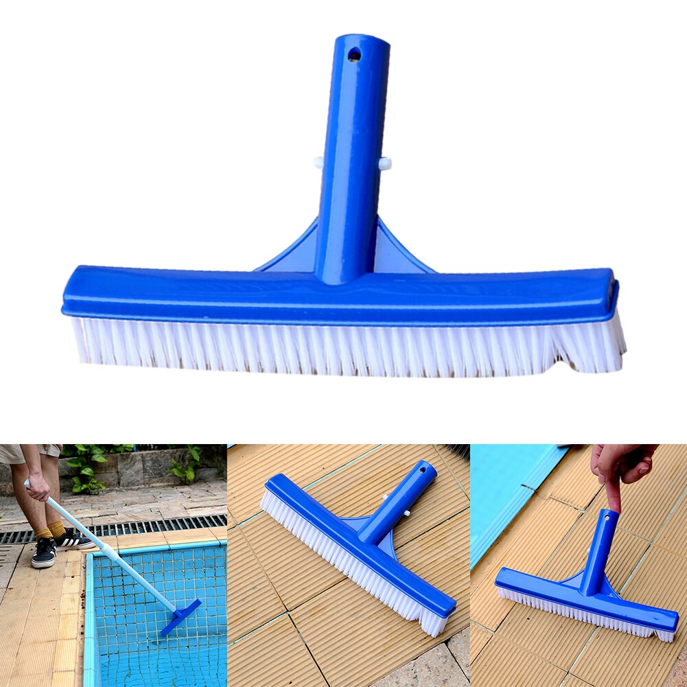 10 Inch Spa Algae Plastic Cleaner Surfaces Heavy Duty Broom Portable Cleaning Brush Tip Curved Swimming Pool Accessories Walls