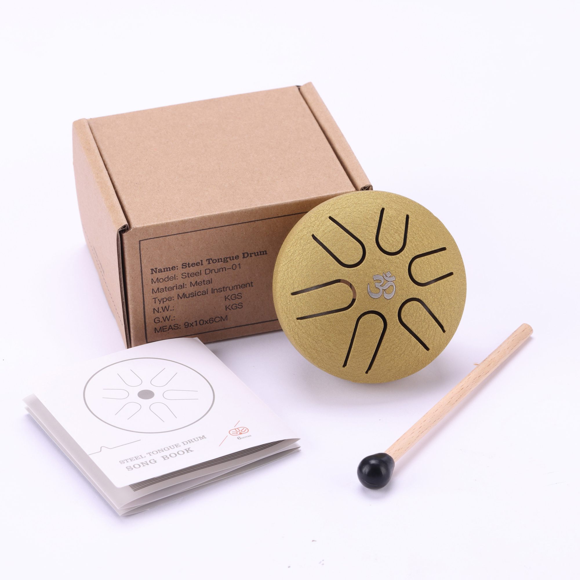 Hluru-tambor etéreo de ritmo, Mini tambor de lengüeta de acero de 3 pulgadas, 6 notas de percusión de mano, instrumento de tambor, instrumentos musicales
