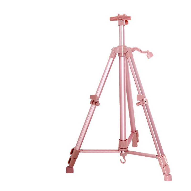 Caballete telescópico portátil para dibujo, Caballete De boceto, multifunción, manivela De aluminio, para Pintura al óleo, tablero 4K: black