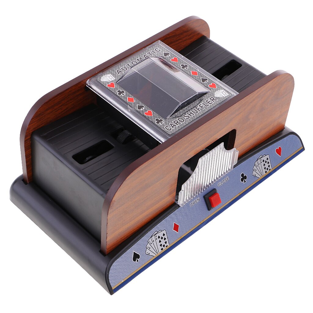 2 Deck Automatic Card Shuffler with 2 Decks of Bicycle Playing Cards + Dealer Button Set