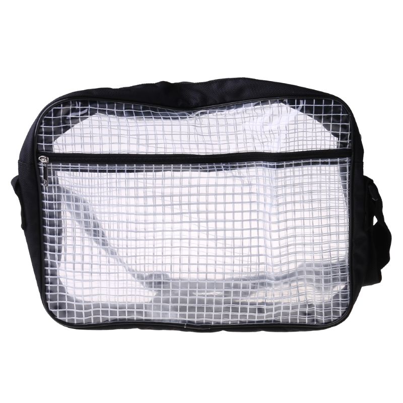 Antistatische cleanroom doorzichtige gereedschapstas volledige dekking pvc voor ingenieurs schoudertas crossbody tas
