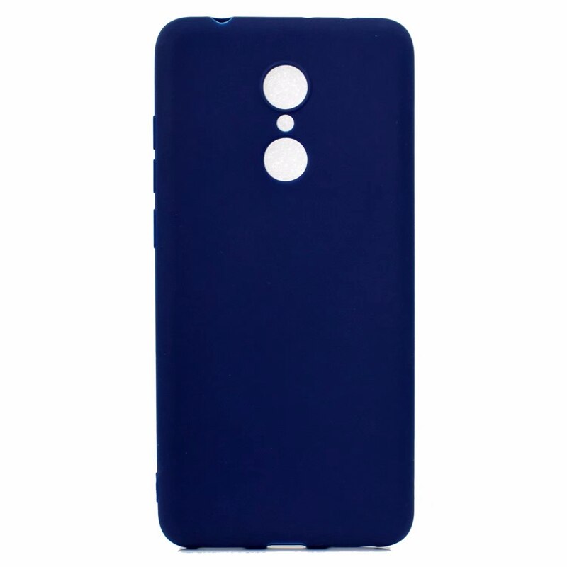 Gummi TPU Silikon Fall Für Xiaomi Redmi 5 Candy Farbe Weichen TPU Rückseitige Abdeckung Für Coque Xiomi Xiaomi Redmi 5 plus Redmi5 Plus Fall: For Redmi 5 / Navy Blue