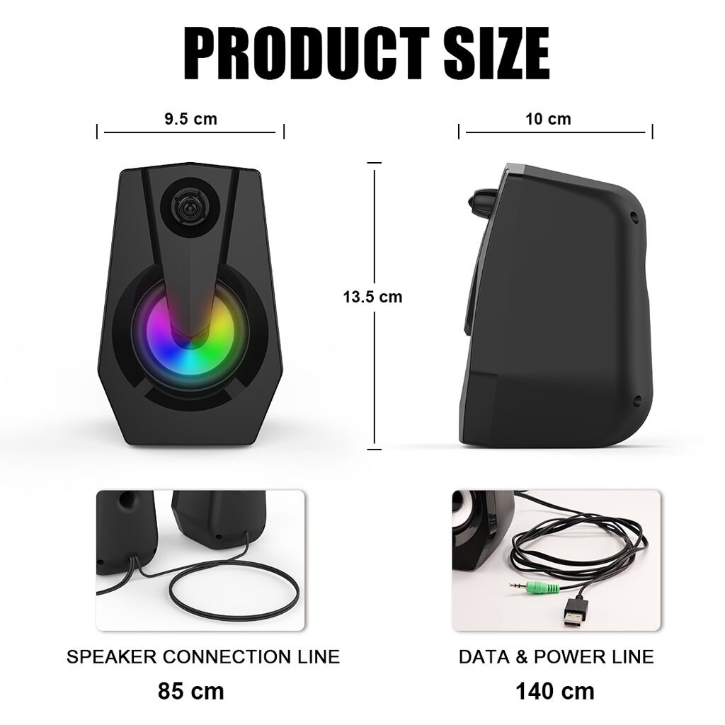 newest PC Speakers Speakers for Desktop Computer Stereo 2.0 USB Multimedia Speaker sales