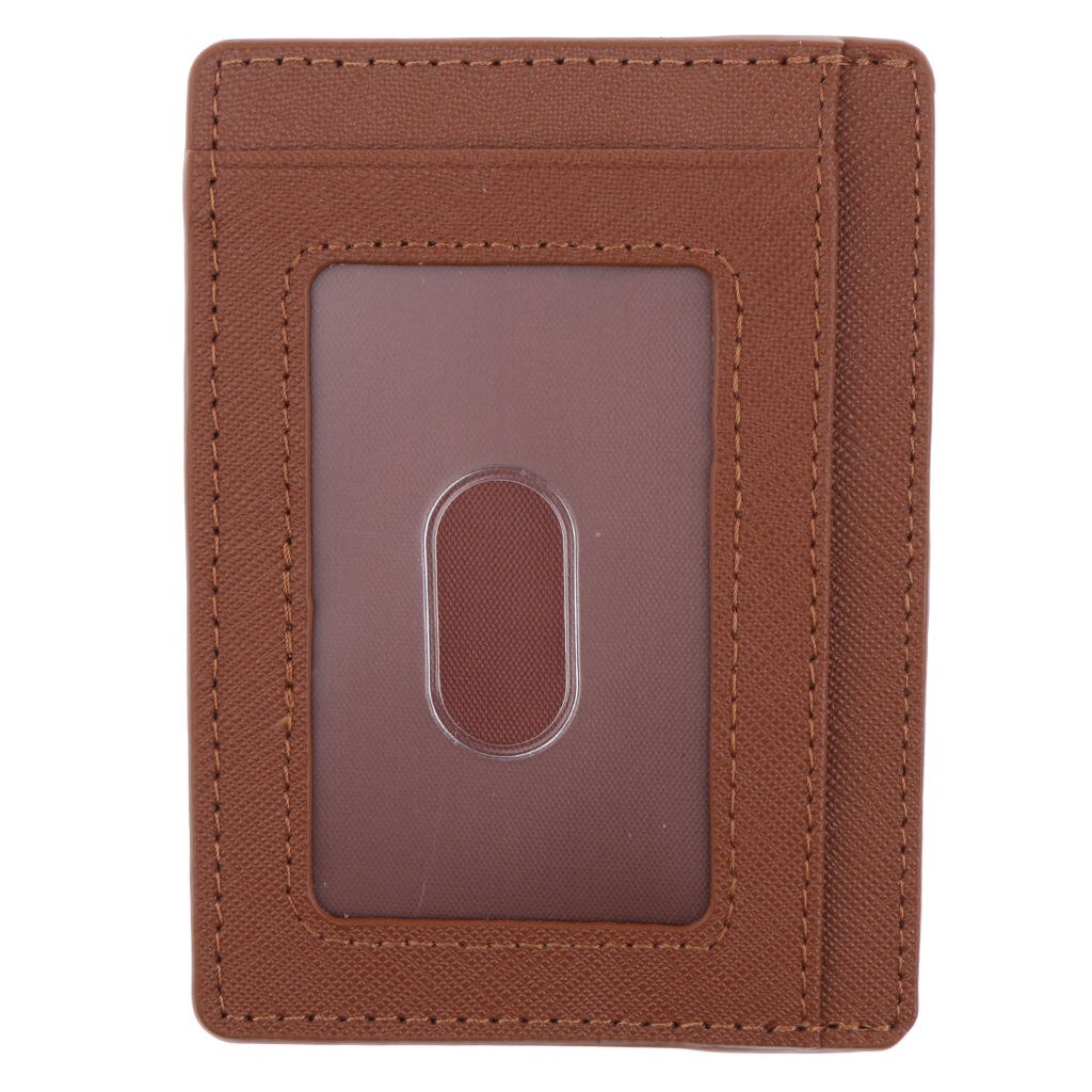 Houder Bescherm Cover Case Card Ticket Container Pouch: Brown