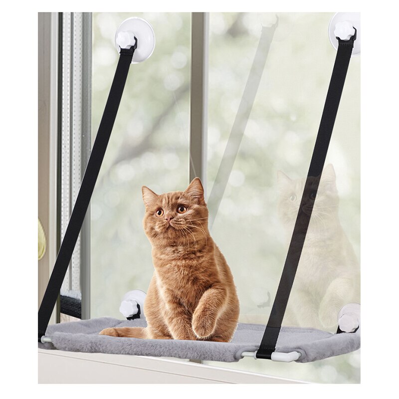 Cute Pet Cat Window Seat Hammock Window Bed Living Room Suction Cup Wall Hanging Pet Breathable Bearing 20kg Cat Hammock