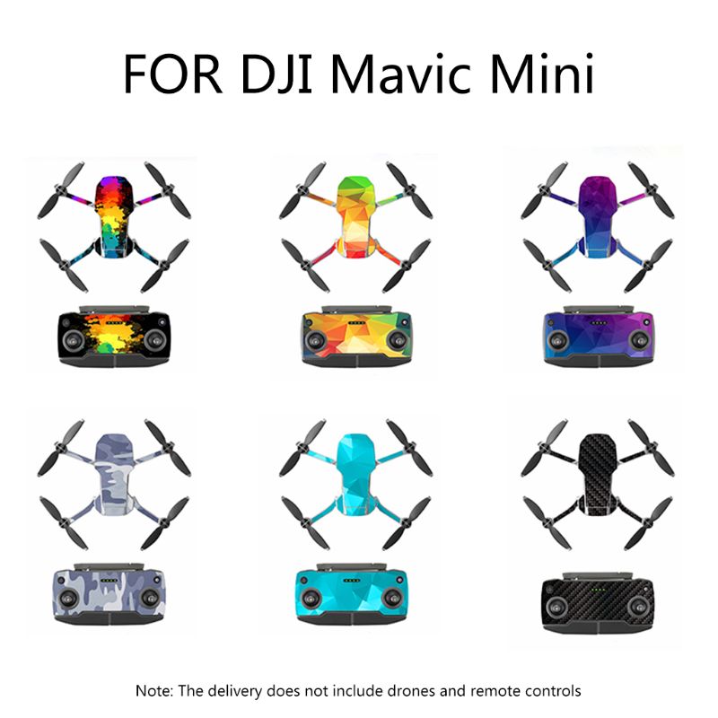 6 Set Beschermende Film Pvc Sticker Volledige Dekking Accessoire Skin Voor Dji Mavic Mini Drone Afstandsbediening Waterdicht