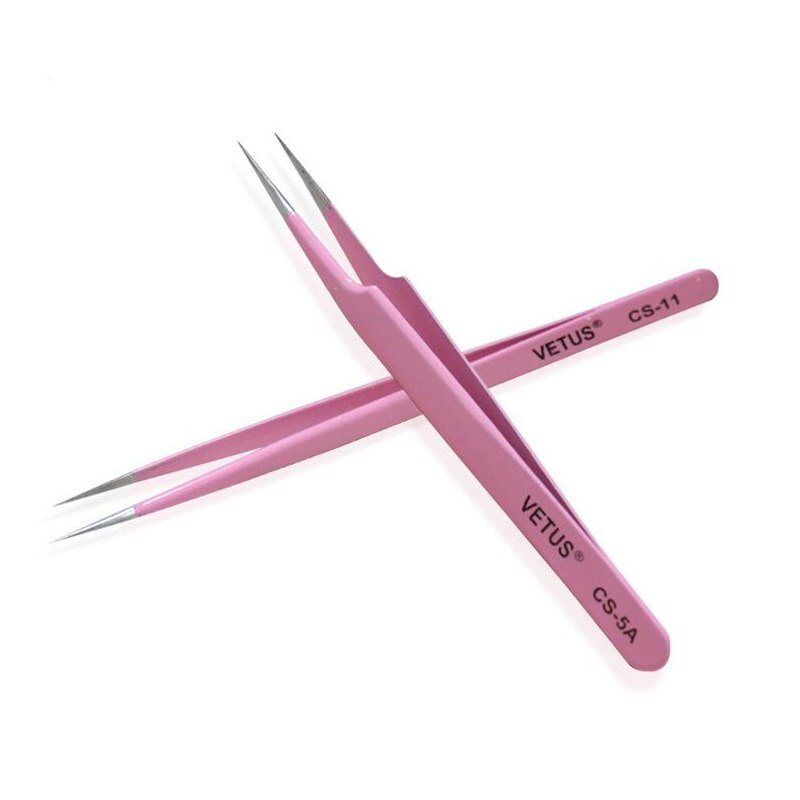 1 Pc Make-Up Professionele Wimper Pincet 3D Volume Wimper Extension Rvs Roze Pincet Lash Wenkbrauw Pincet