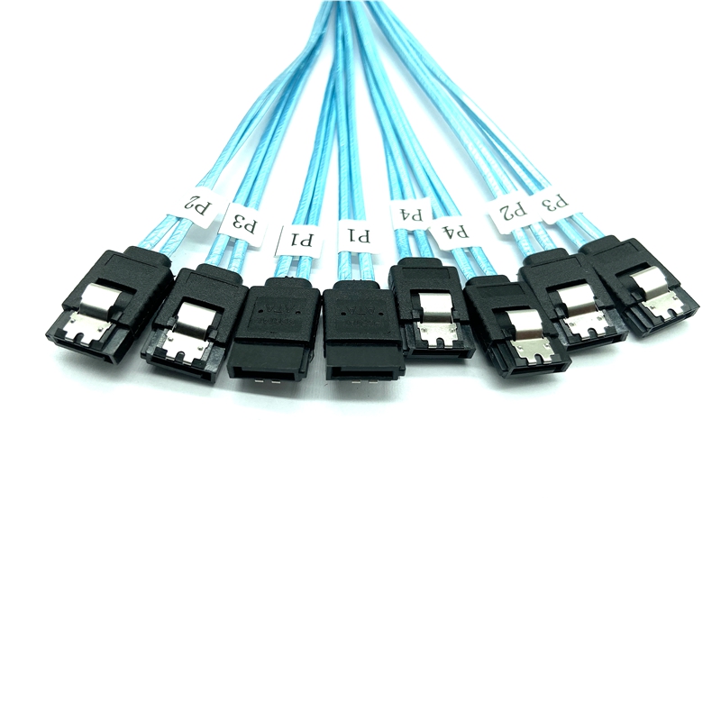 4 sata to 4 sata sas cable SATA III 6Gbps SAS Cable for Server SATA 7 Pin to SATA 7 Pin Data Cable cord For Server Mining