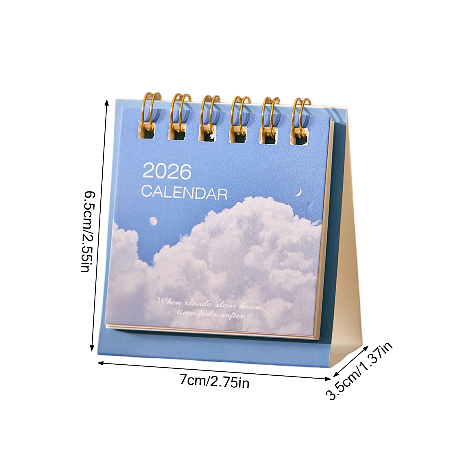 Mini calendario de escritorio 2026, planificador de mesa pequeño y bonito, decoración de escritorio para el hogar y la Oficina, organizador de horario portátil, de Año