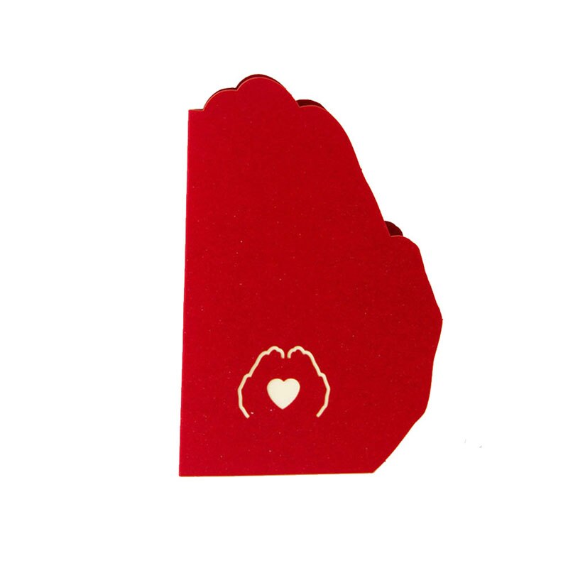 3D Pop Up Greeting Card Love In Hands Birthday Good Luck Valentine Christmas Postcard