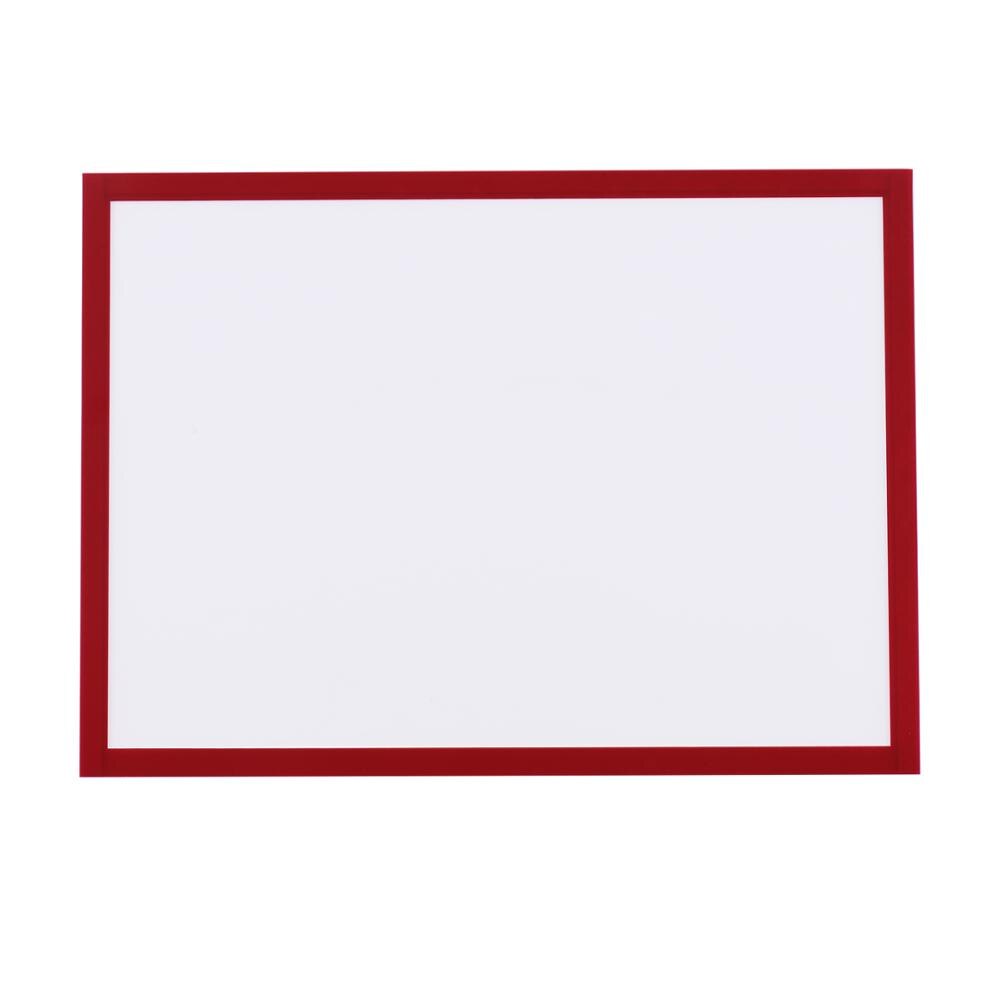 5Pcs Magnetische Bestand Frame Transparante Pvc Document Display Frame Voor A4 Size Brief Papier Foto Werkschema: Rood