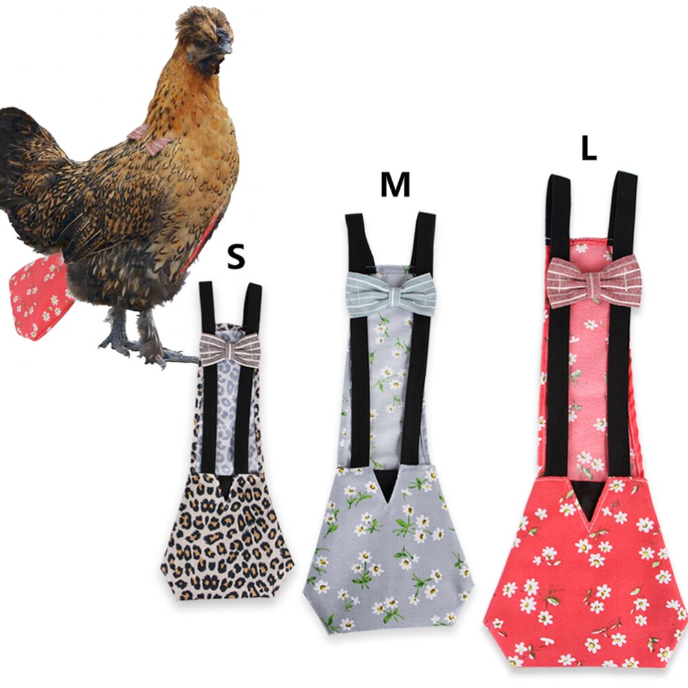 Pet frango pato fralda lavável aves de capoeira ganso roupas design bowknot com elástico engraçado ganso roupas (vermelho s)
